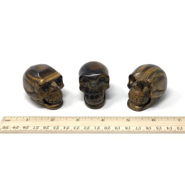  Yellow Tiger's Eye - Skulls (2 inch)