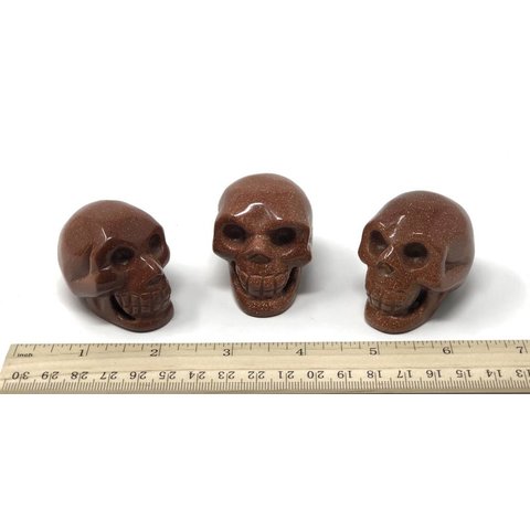 Goldstone - Skull (2 inch)