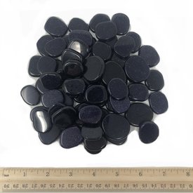  Blue Goldstone - Palm Stone Small (1 lb parcel)