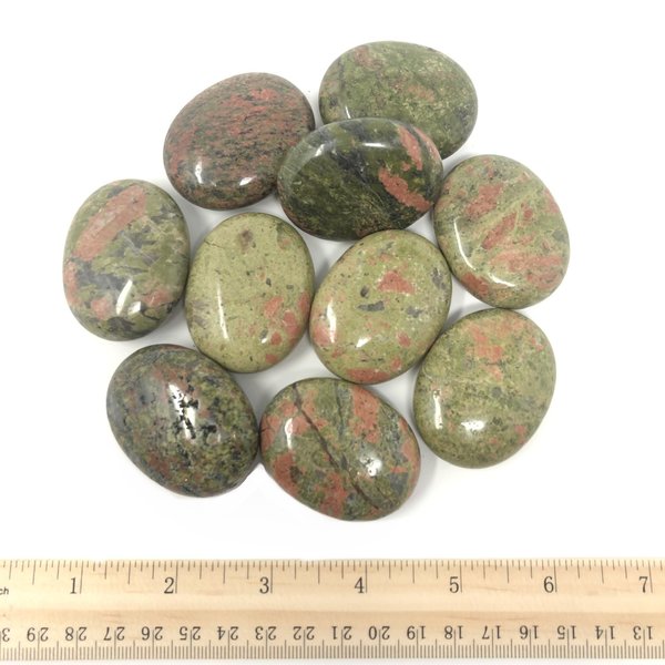  Unakite - Palm Stone Pillow (12 piece parcel)