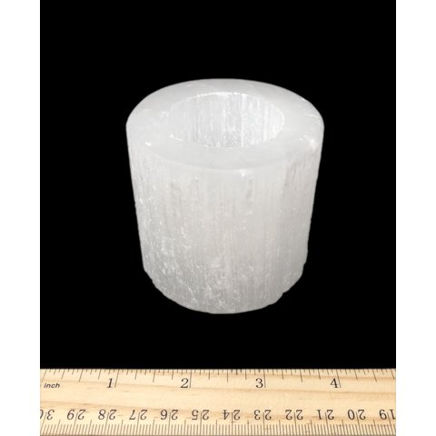 Selenite - Candle Holder - Polished Top