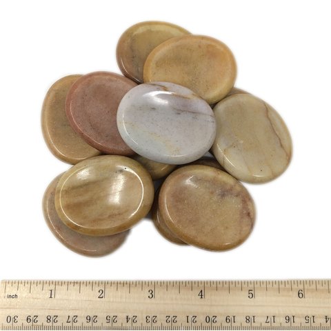 Peach Moonstones - Worry Stones (12 piece parcel)