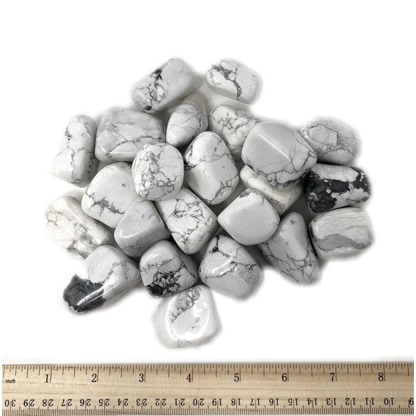  Howlite - Tumbled XL (1 kg parcel)