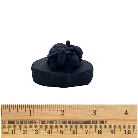 Shungite - Compression Figurine - Turtle Family