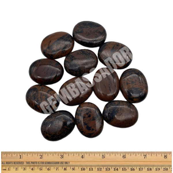  Mahogany Obsidian - Palm Stone Pillow  (12 piece parcel)