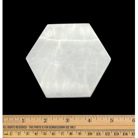  Selenite - Charging Plate - Hexagon (10 cm)