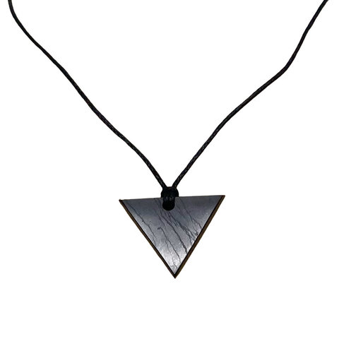 Shungite - Pendant - Triangle (Base Hanging)