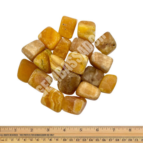 Orange Calcite - Tumbled XL (1 kg parcel)