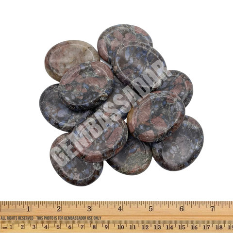 Glaucophane "Que Sera"  - Worry Stone (12 piece parcel)