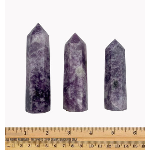 Lepidolite - Polished Points (3 piece parcel (e1)