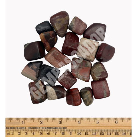 Poppy Jasper - Tumbled Large (1 lb Parcel)