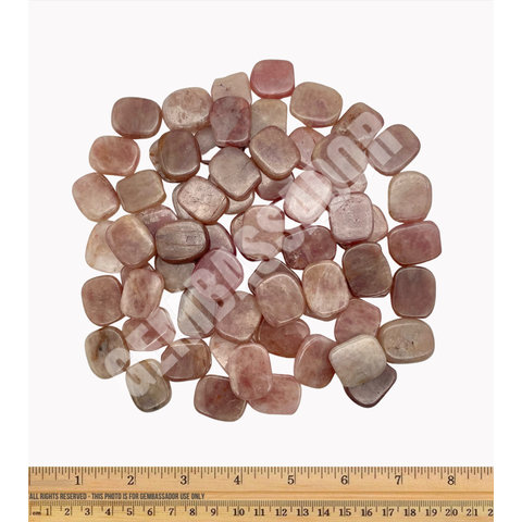 Strawberry Quartz - Palm Stone Small (1 lb parcel)
