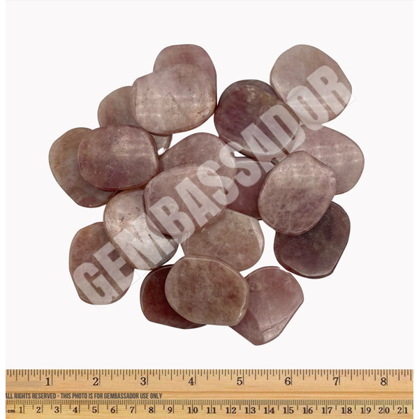  Strawberry Quartz - Palm Stone Large (1 lb parcel)