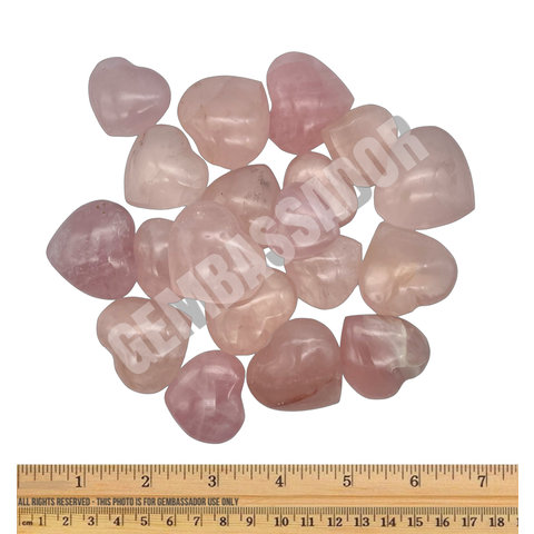 Rose Quartz - Hearts (1 lb parcel)