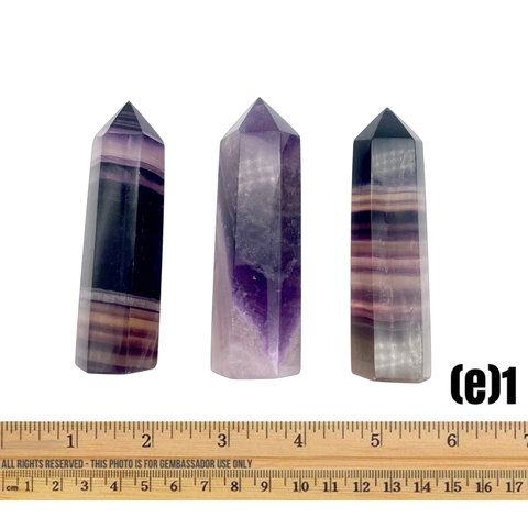 Fluorite - Polished Points (3 piece parcel) (e1)