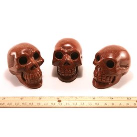  Goldstone - Skull (3 inch)