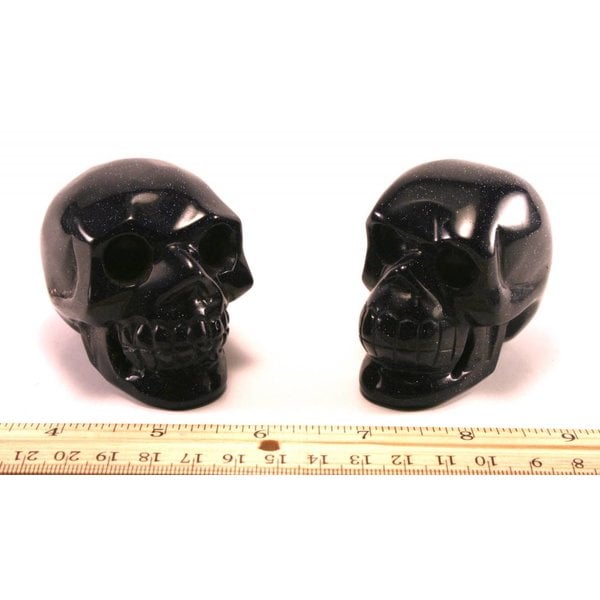  Blue Goldstone - Skull (3 inch)