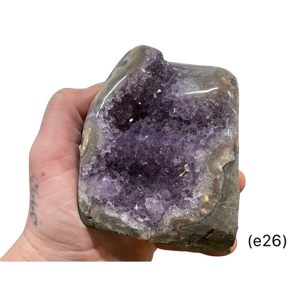  Amethyst -Standing Clusters/Cut Base (e26)