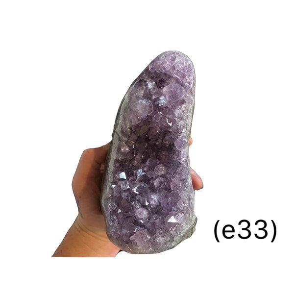  Amethyst -Standing Clusters/Cut Base (e33)