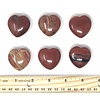 Brecciated Red Jasper - Hearts 35mm (6 piece parcel)