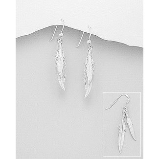 Sterling Sterling Silver Feather Drops