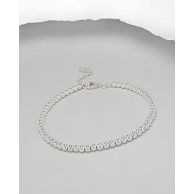 Sterling Sterling Silver Ball Bracelet-7"-8"