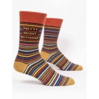 Blue Q Men's Socks-Pretty Decent Boyfriend