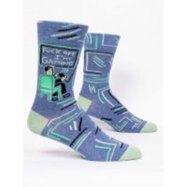 Blue Q Men's Socks-F*ck off I'm Gaming