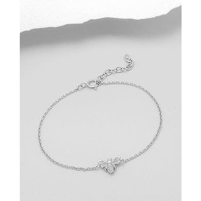Sterling Sterling Silver Bracelet- Bee - 6"-7.5"