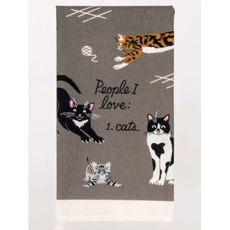 Blue Q Dish Towel-People I Love: Cats