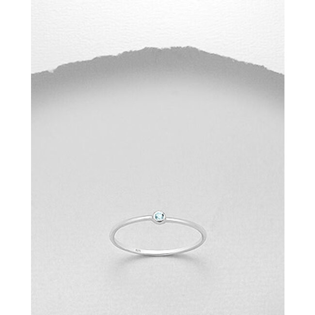 Sterling Ring- Small Stone (More Colours available)