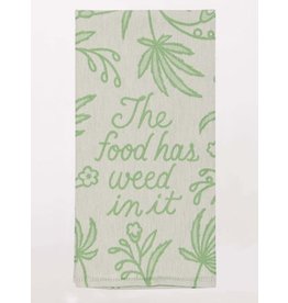Blue Q Dish Towel-Food has Weed In It
