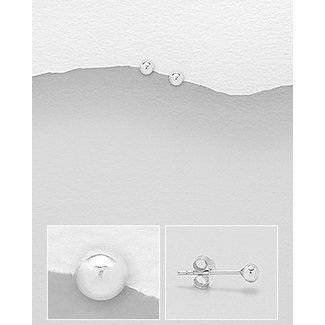 Sterling Studs- Silver Balls (M)