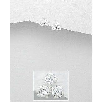 Sterling Sterling Studs:  Multi CZ