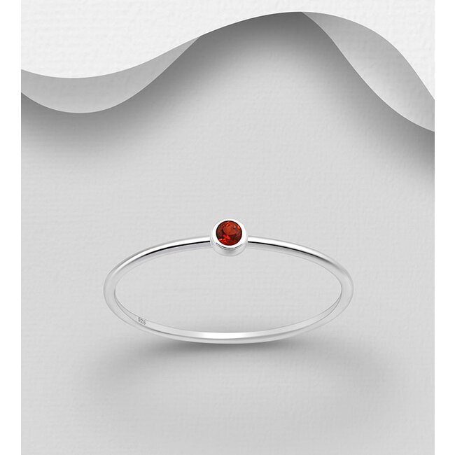 Sterling Ring- Small Stone (More Colours available)