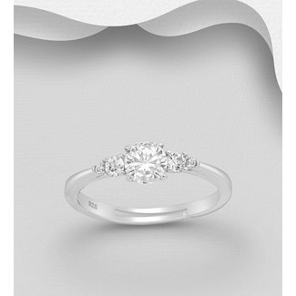 Sterling Ring-  Multi Cubic Zirconia