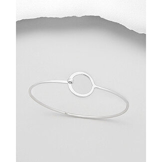 Sterling Sterling Bangle- Circle