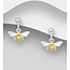 Sterling 14KT. Gold and Silver Bee Drops