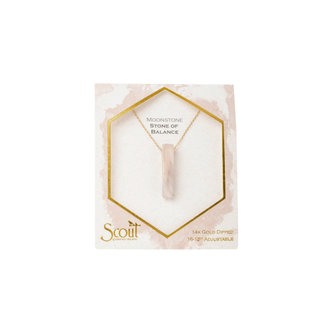 Scout Stone Point Necklace Moonstone/Gold FINAL SALE