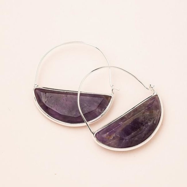 Hoop Prism Amethyst Earrings Hoop Prism Amethyst Earrings