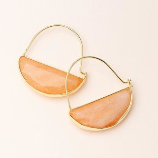 Scout Stone Prism Hoop Earring Sunstone/Gold