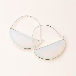 Scout Stone Prism Hoop Earring Opalite/Silver