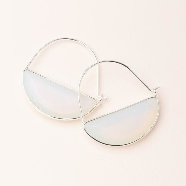 Scout Stone Prism Hoop Earring Opalite/Silver