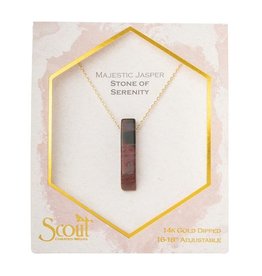 Scout Stone Point Necklace - Jasper/Gold