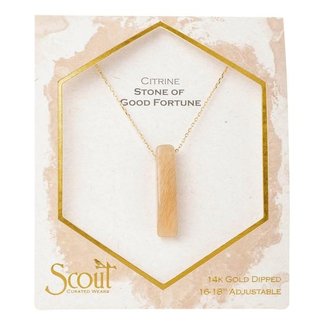 Scout Stone Point Necklace Citrine/Gold