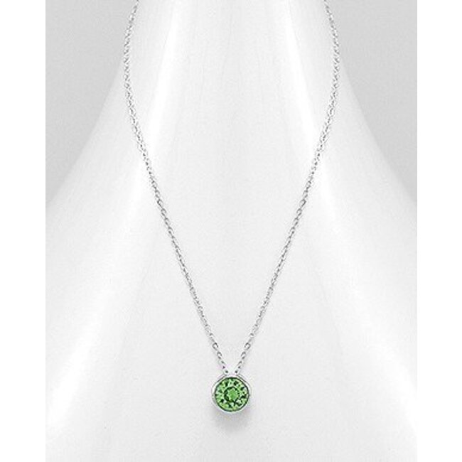 Sterling Necklace- Swavorski Circular