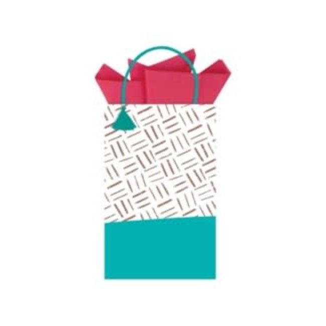 The Gift Wrap Company Giftbag/Aqua Minikin Tote