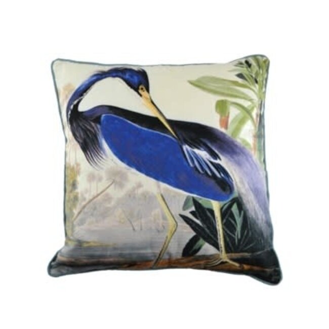 Nostalgia Import Square Cushion - Blue Bird
