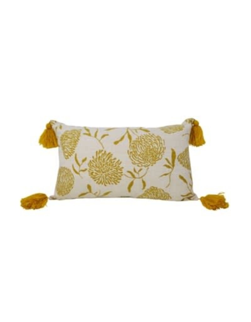 ochre rectangular cushion