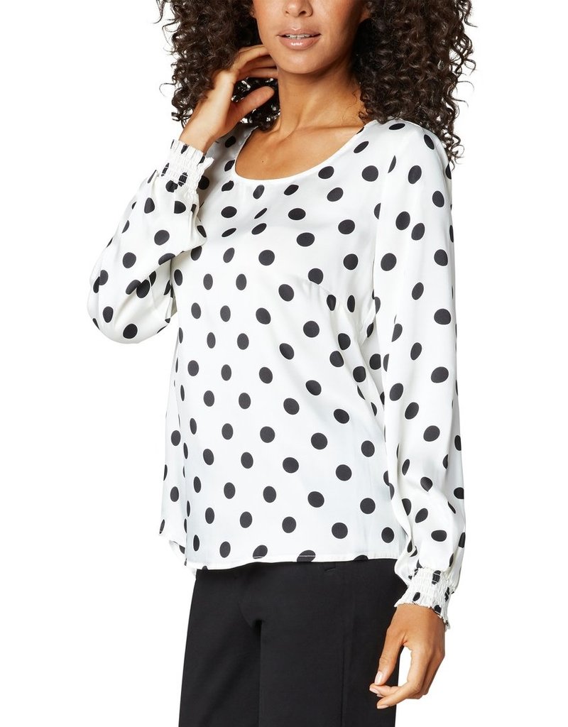 polka dot smock top